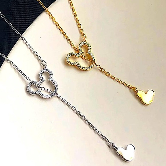 Disney Mickey Mouse Gold Plated Lariat Y Necklace - Picture 5 of 5